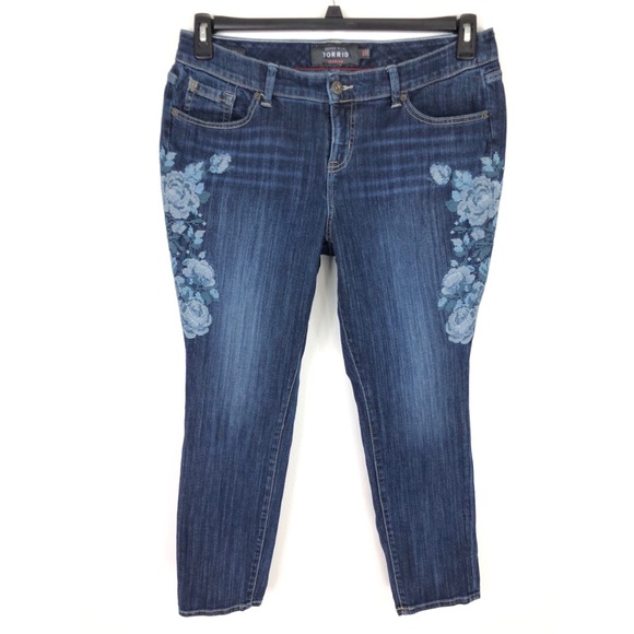 torrid Denim - Torrid Floral Stretch Skinny Jeans Size 16S
